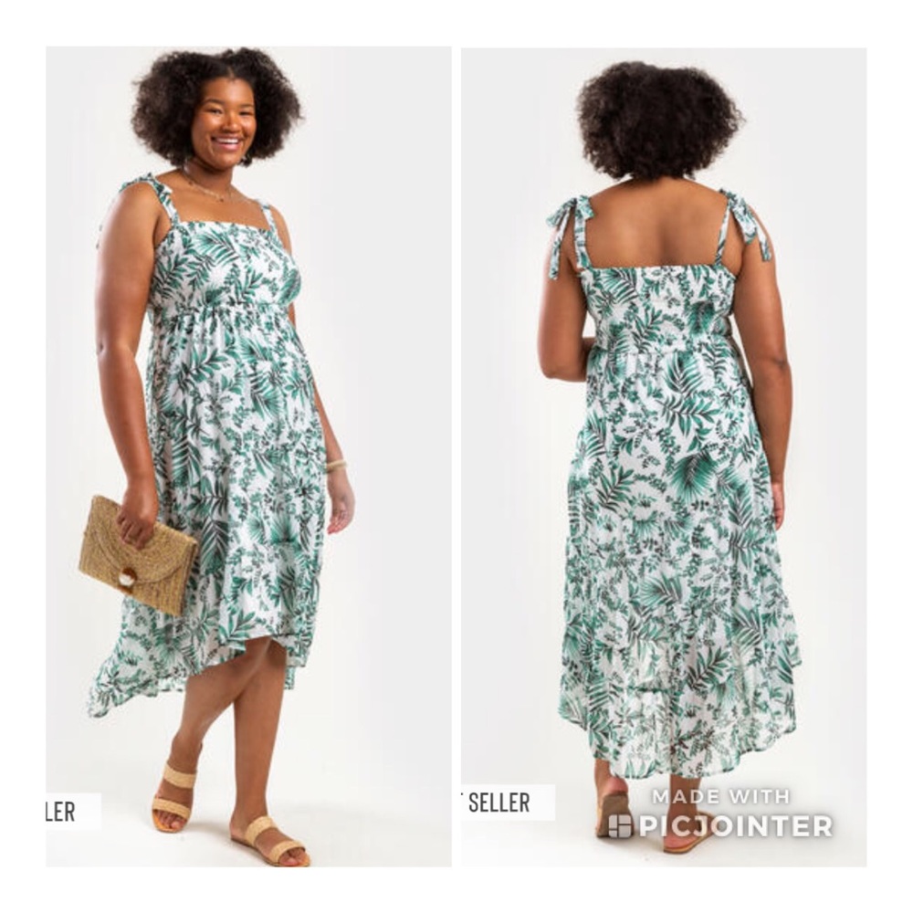 Francesca‘s Caitlyn Smocked Tropical Dress sz 2X